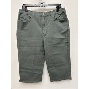 Gloria Vanderbilt Women's Amanda Capri Jeans  Sparkle Classic Siz 14, Sage,  NWT